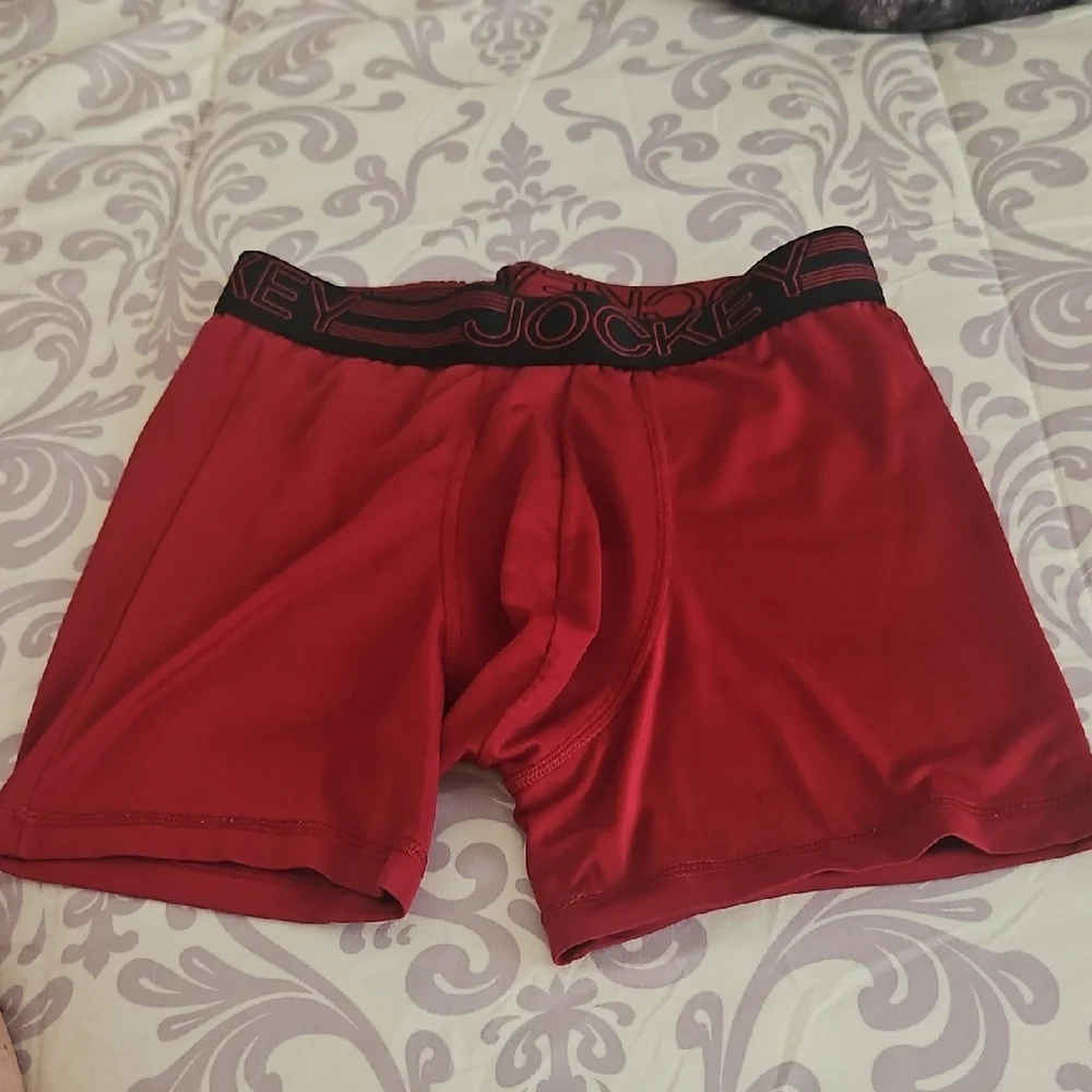 Jockey Briefs W Support Pouch Red & Black Size small
